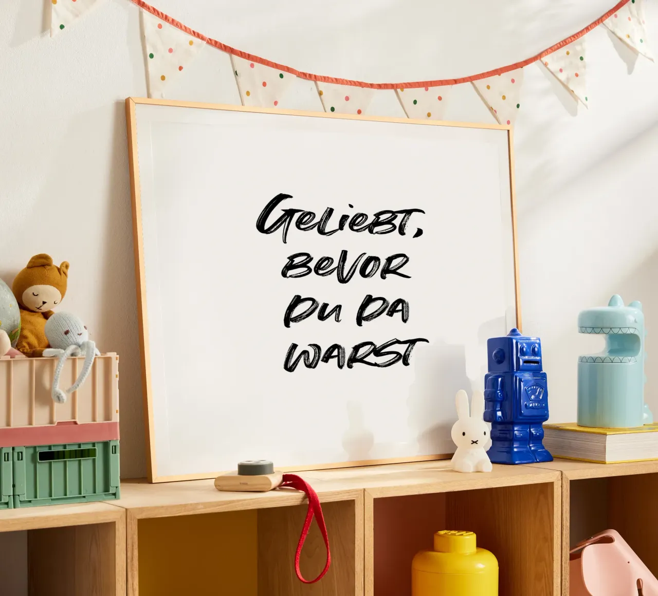Geliebt, bevor du da warst. | minimalistic design carta hahnemühle da just typo