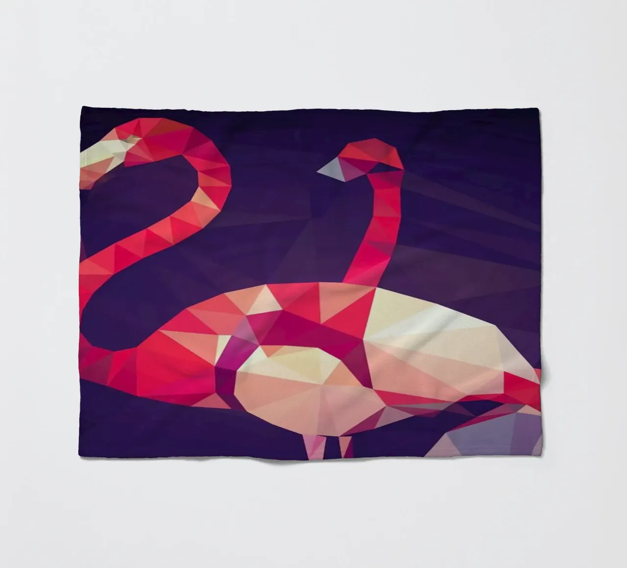 Phoenicopterus roseus fleece blanket by Matěj Kašpar Jirásek