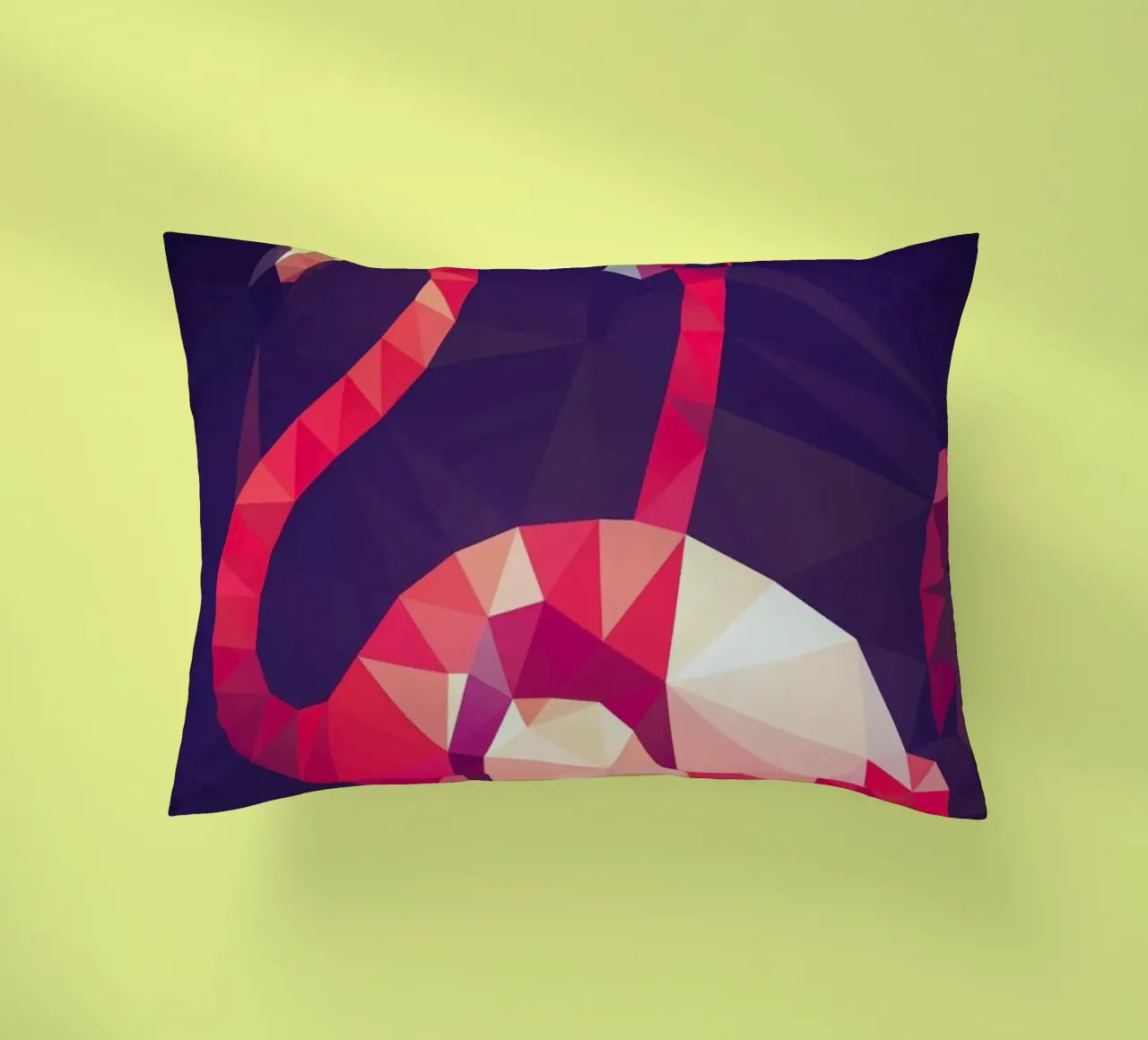 Phoenicopterus roseus decorative cushion by Matěj Kašpar Jirásek