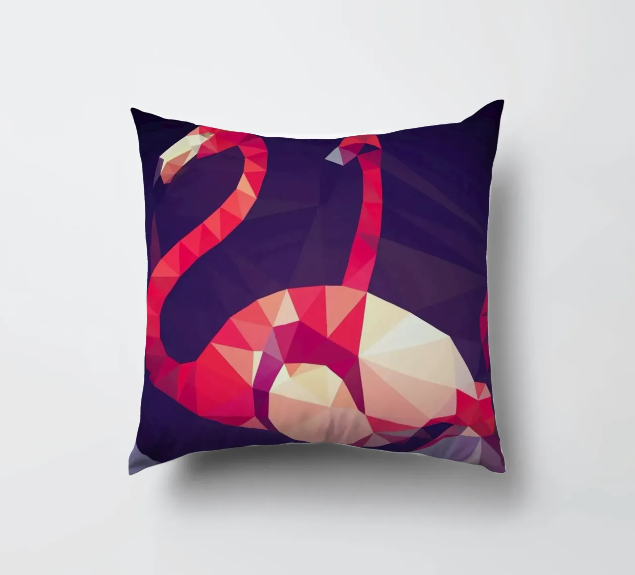 Phoenicopterus roseus decorative cushion by Matěj Kašpar Jirásek