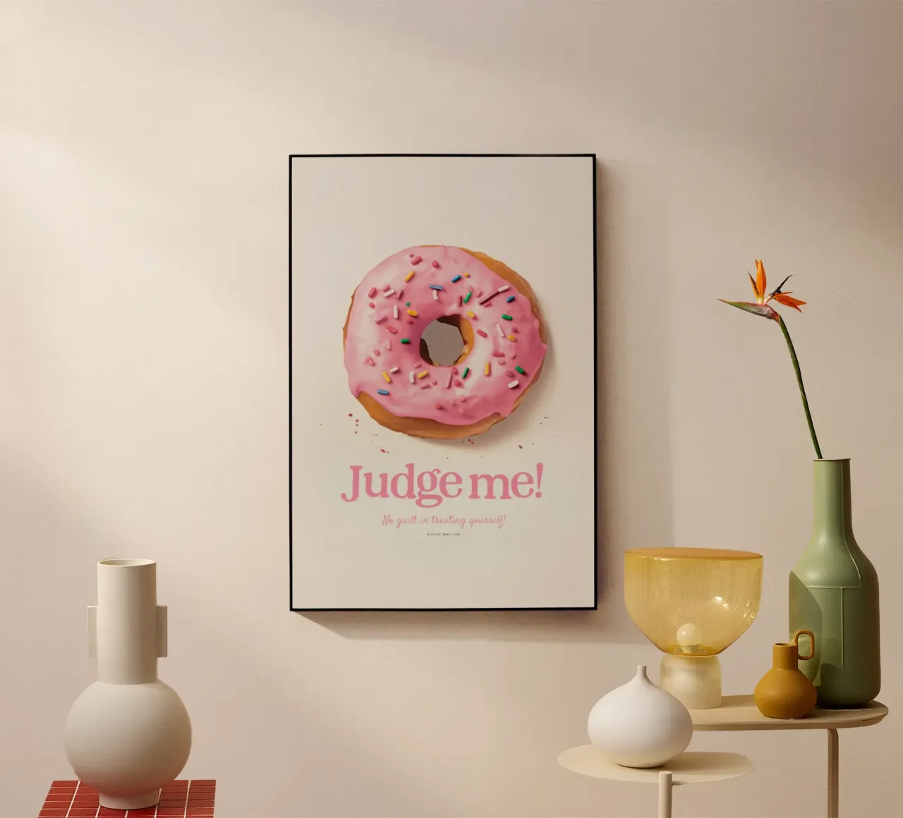 Donut Judge Me acrylic glass by Jonas Loose