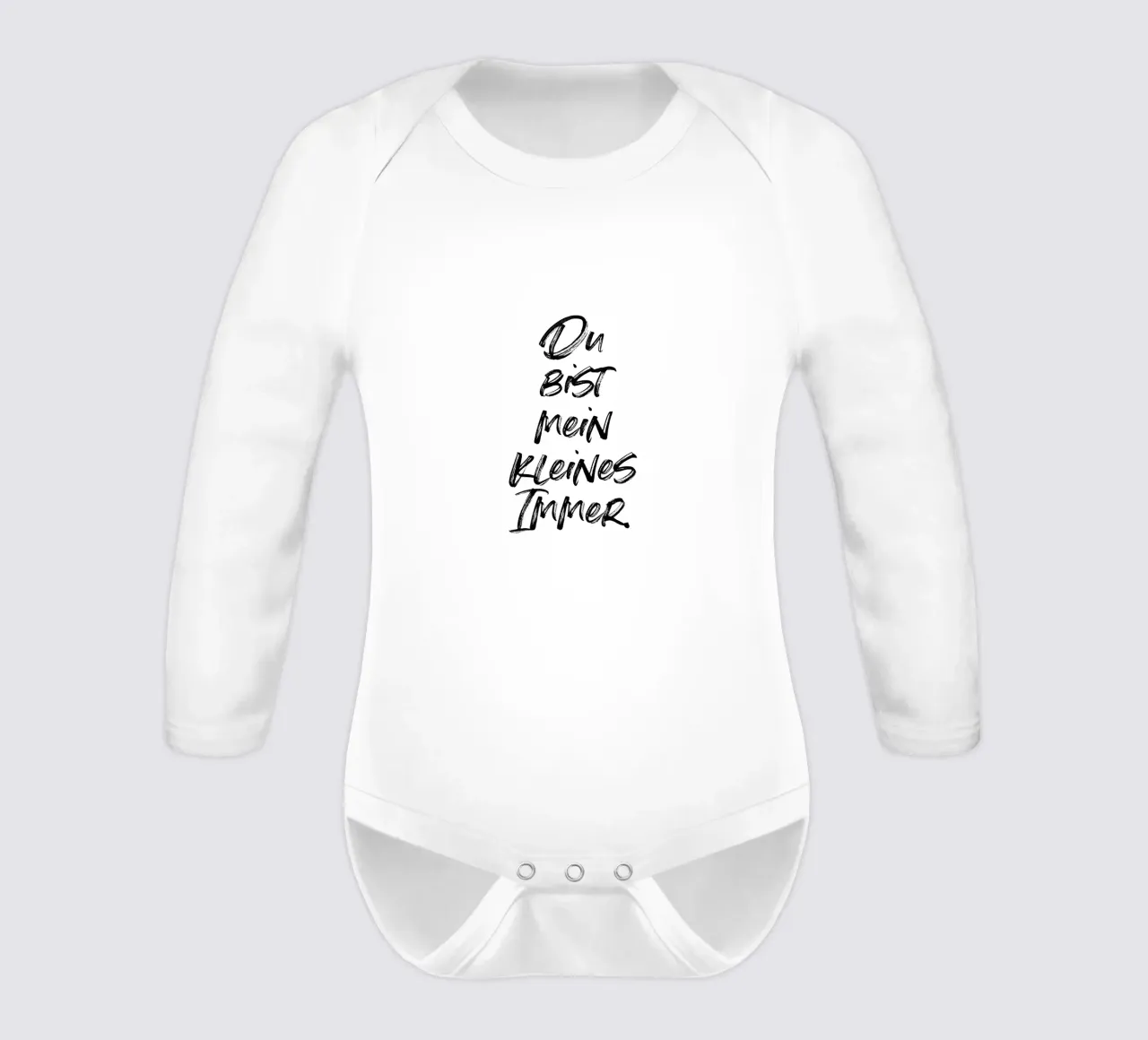 Du bist mein kleines Immer. | minimalistic design body neonato maniche lunghe da just typo