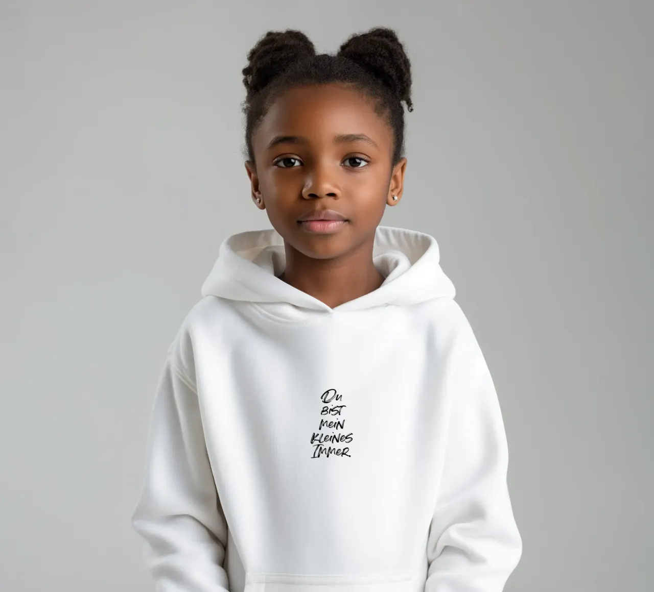 Du bist mein kleines Immer. | minimalistic design felpa bambino con cappuccio da just typo
