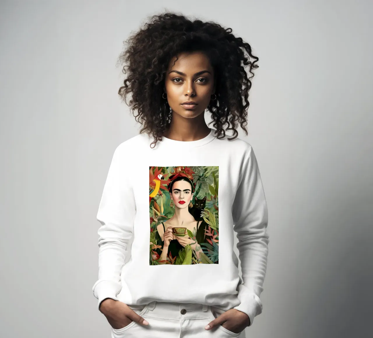 Frida in the Garden of Thoughts felpa da Clara August