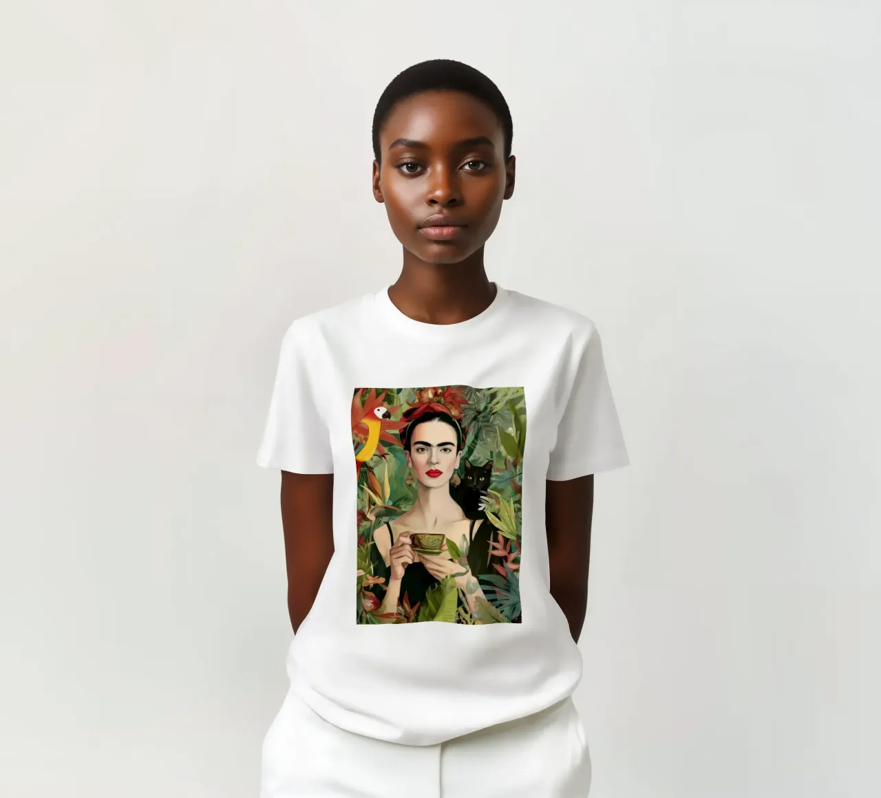 Frida in the Garden of Thoughts t-shirt da Clara August