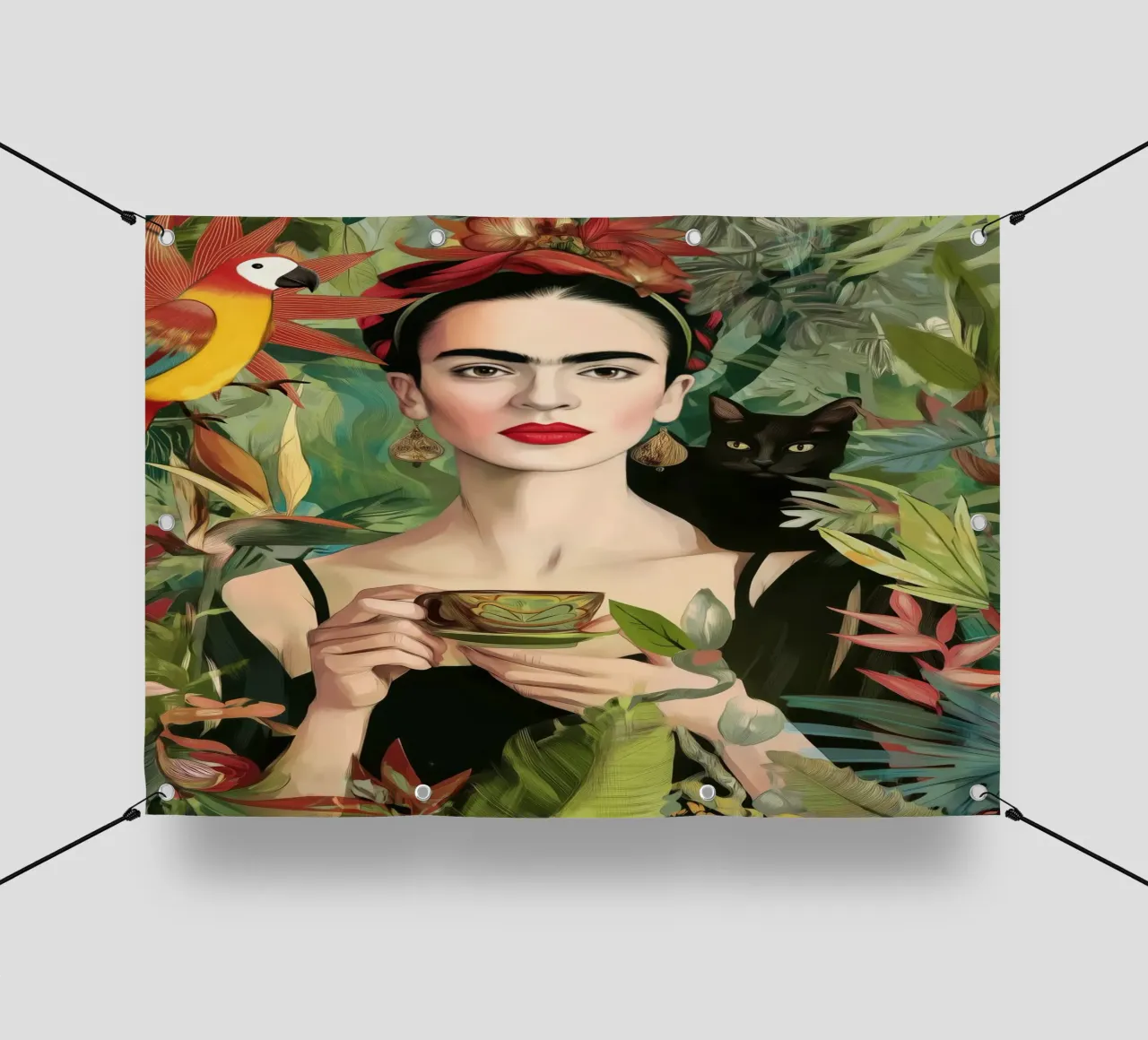 Frida in the Garden of Thoughts telo in pvc da Clara August