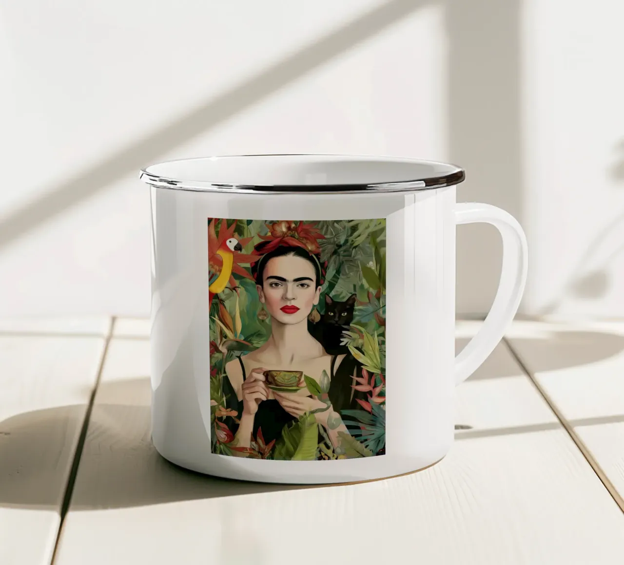 Frida in the Garden of Thoughts tazza in smalto da Clara August