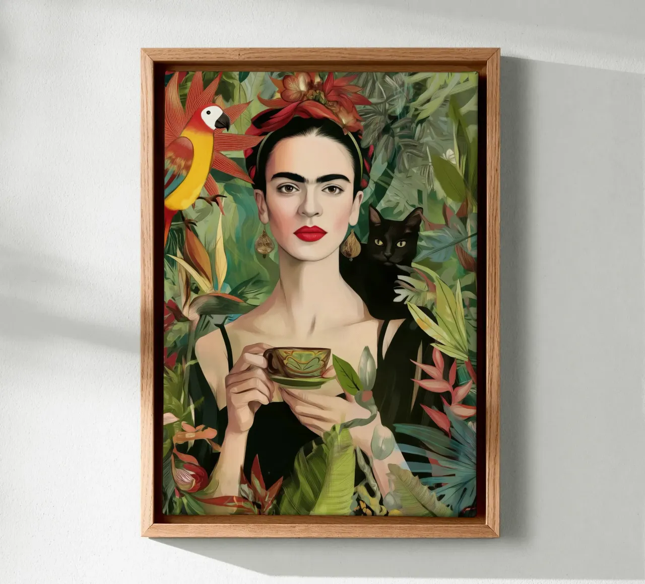 Frida in the Garden of Thoughts tela con Cornice a cassetta da Clara August