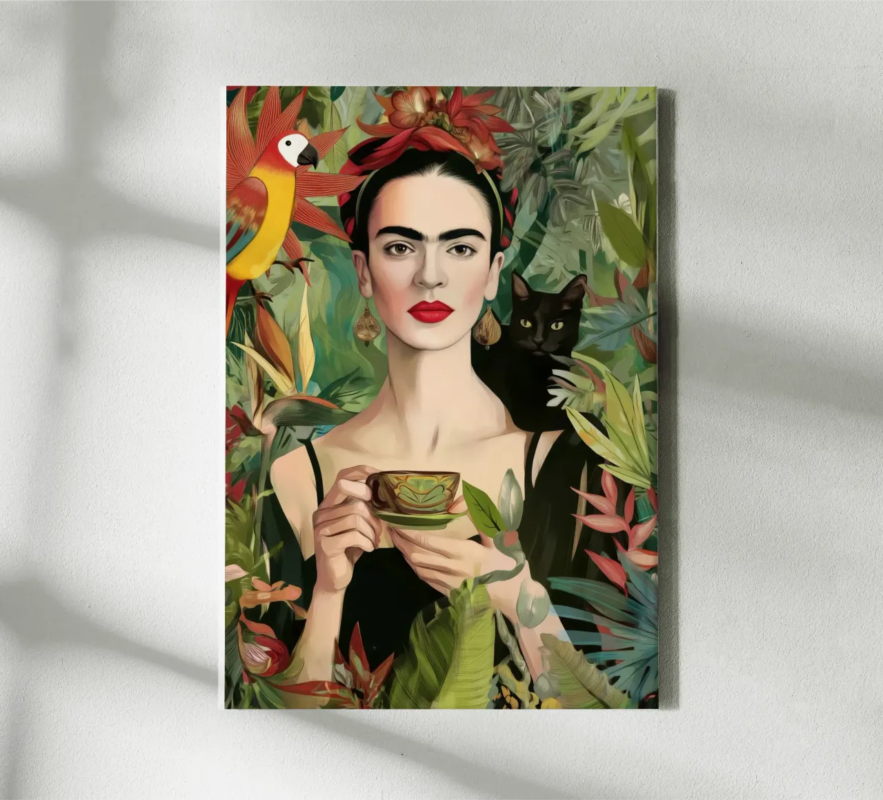 Frida in the Garden of Thoughts tela con Cornice a cassetta da Clara August