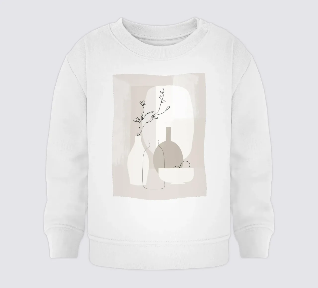 Natura morta con linee e forme felpa neonato da LeaDArt