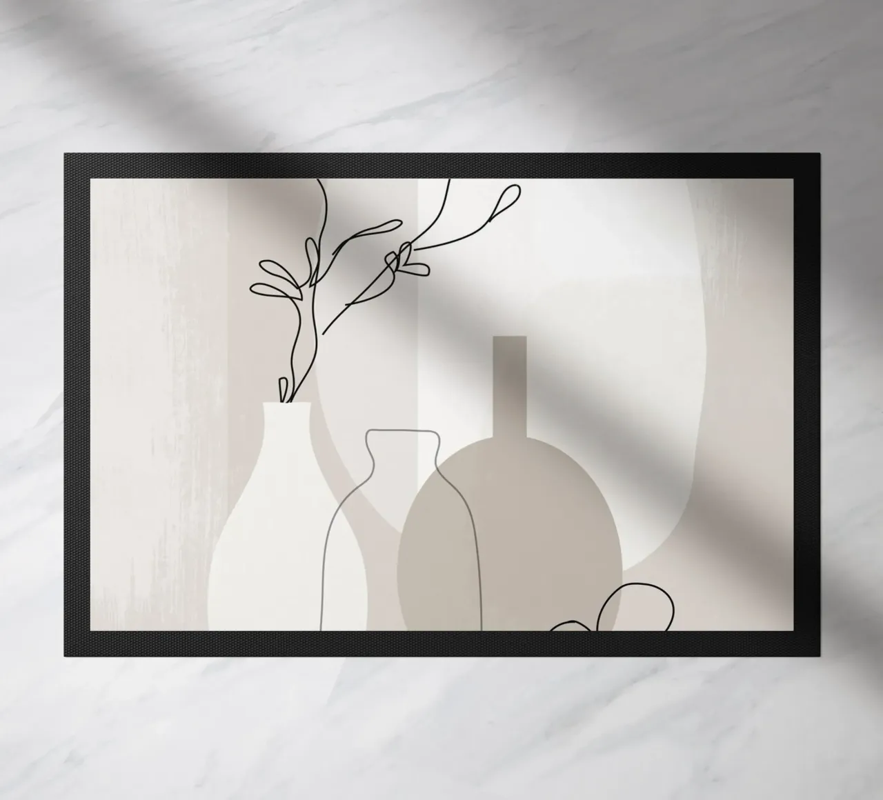 Natura morta con linee e forme zerbino da LeaDArt