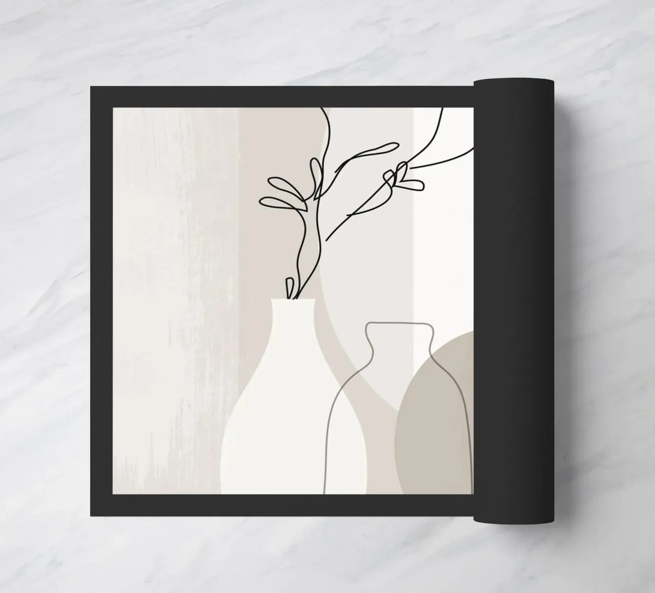 Natura morta con linee e forme zerbino da LeaDArt