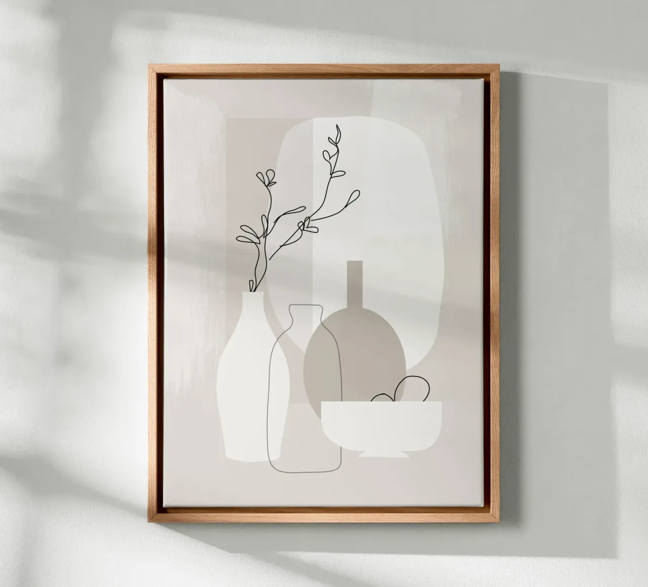 Natura morta con linee e forme tela da LeaDArt