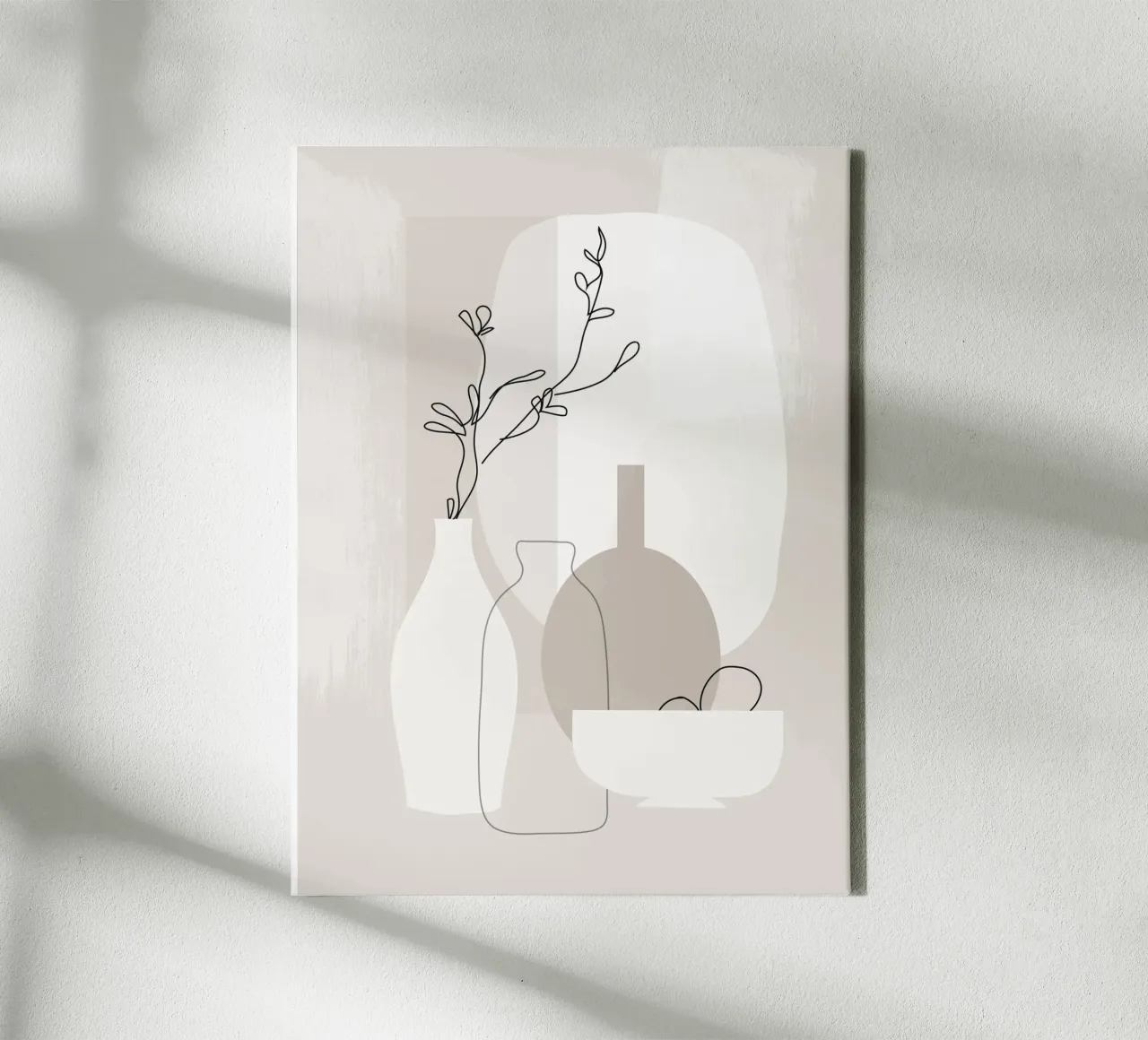 Natura morta con linee e forme tela da LeaDArt