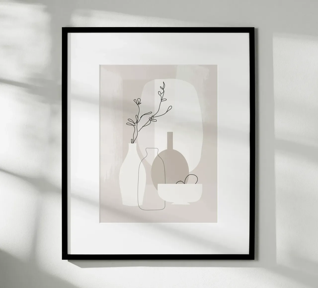 Natura morta con linee e forme carta hahnemühle da LeaDArt