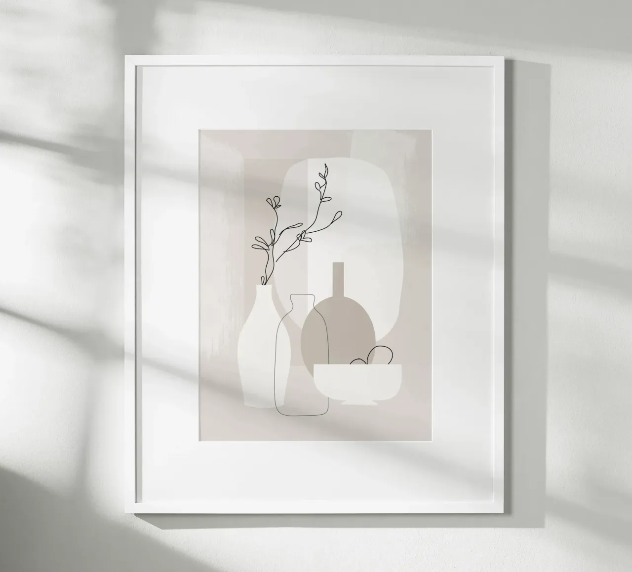 Natura morta con linee e forme poster da LeaDArt