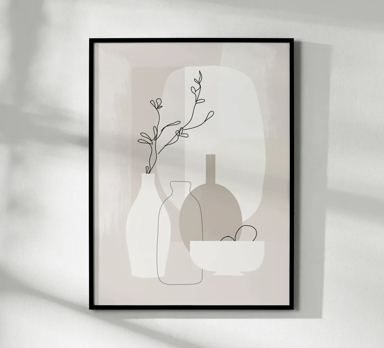 Natura morta con linee e forme carta hahnemühle da LeaDArt