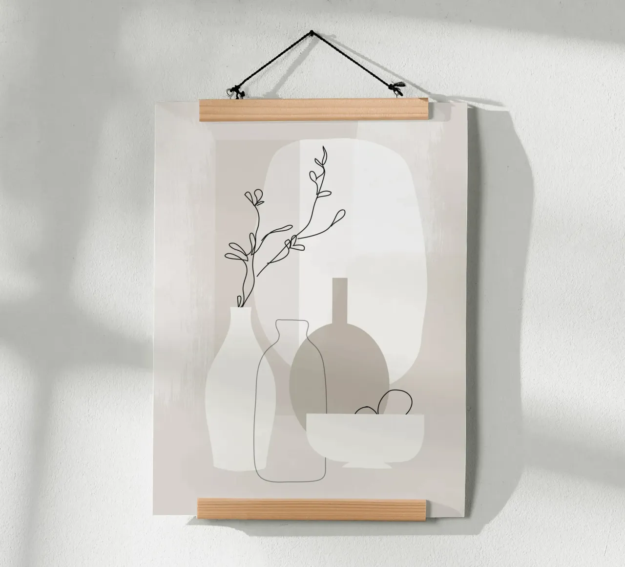 Natura morta con linee e forme poster da LeaDArt