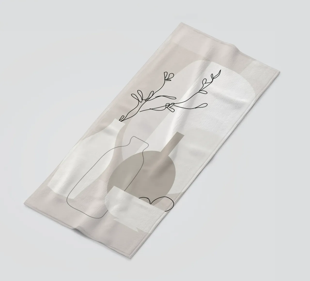 Natura morta con linee e forme telo mare da LeaDArt