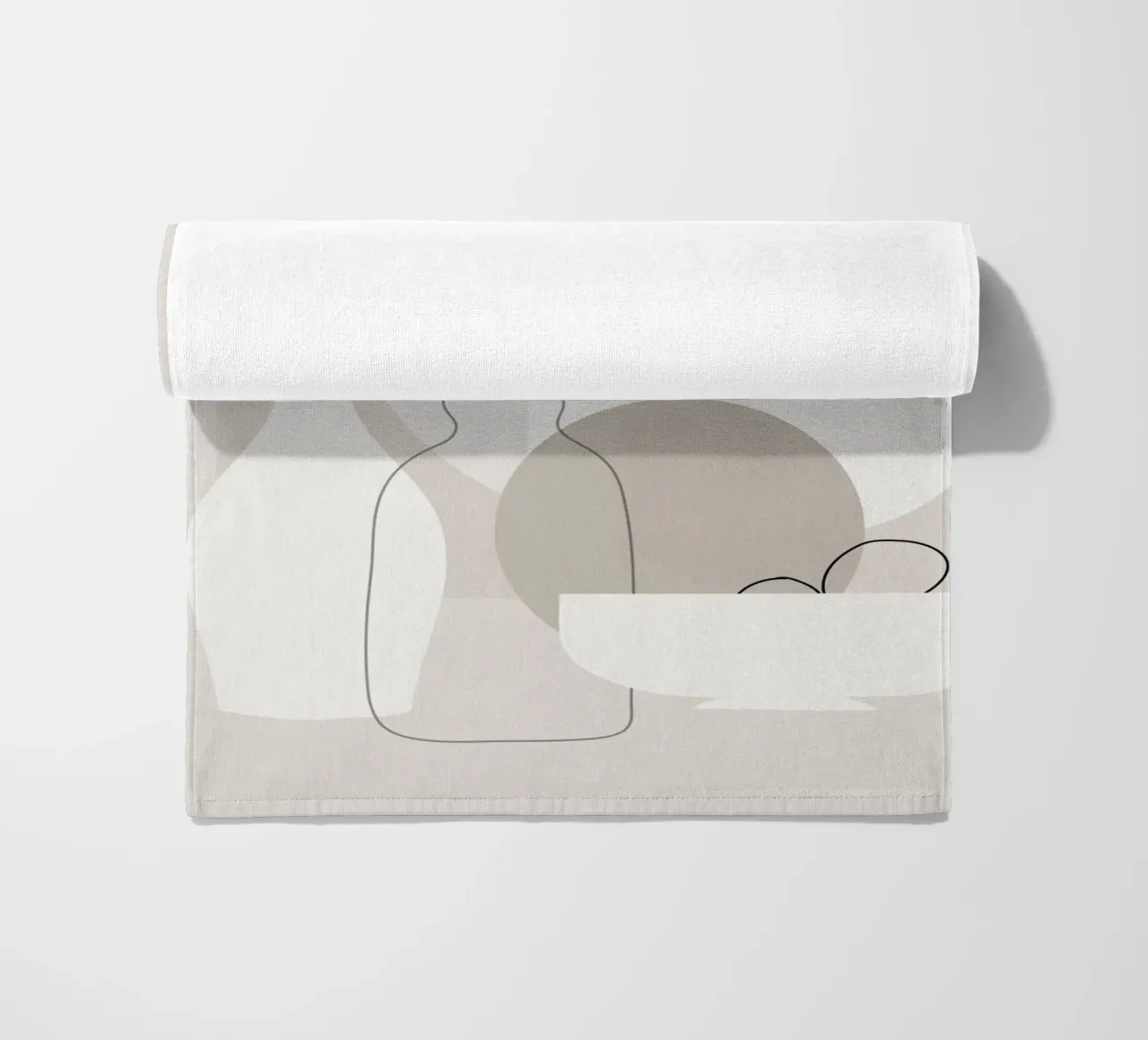 Natura morta con linee e forme telo mare da LeaDArt