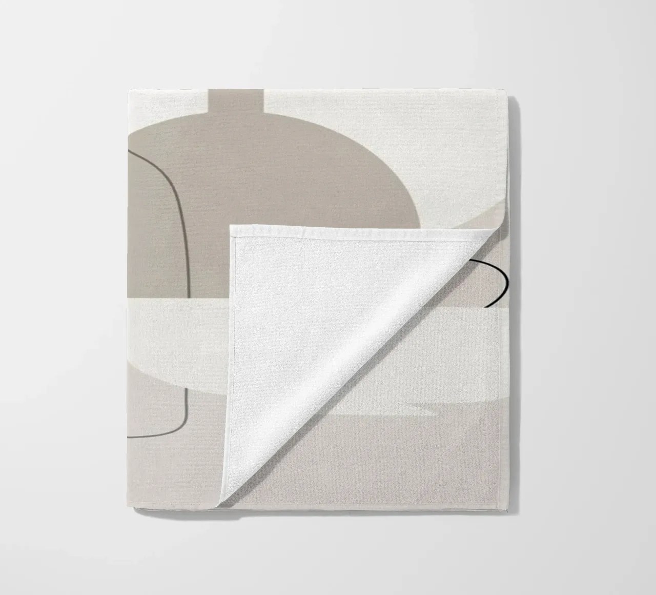 Natura morta con linee e forme telo mare da LeaDArt