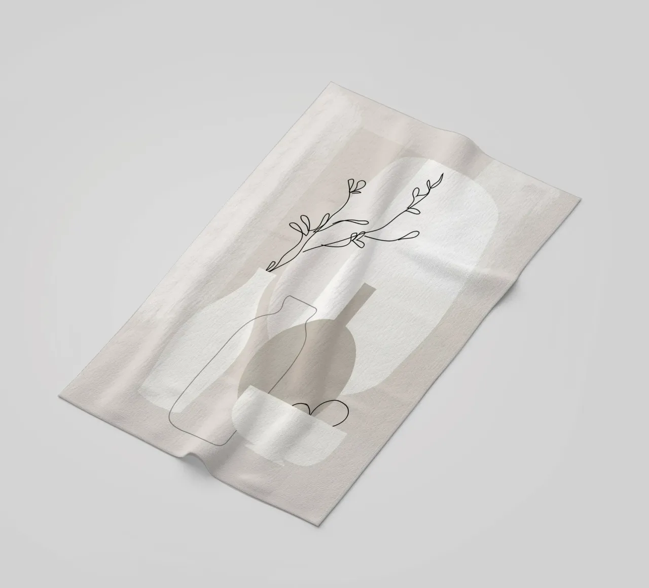 Natura morta con linee e forme telo mare da LeaDArt