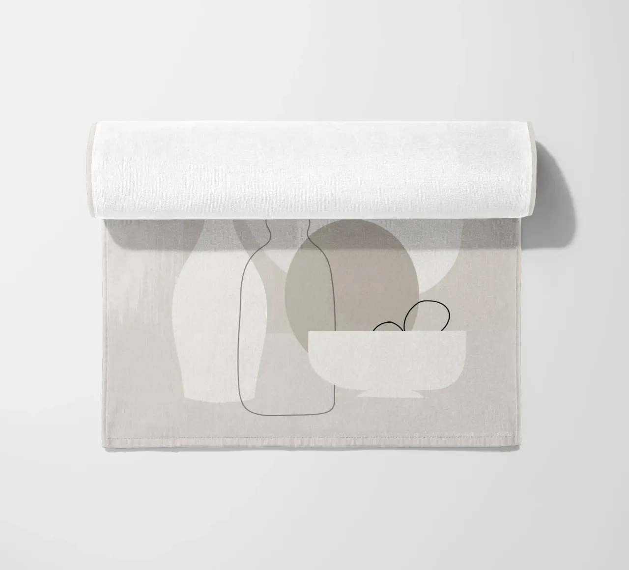 Natura morta con linee e forme telo mare da LeaDArt