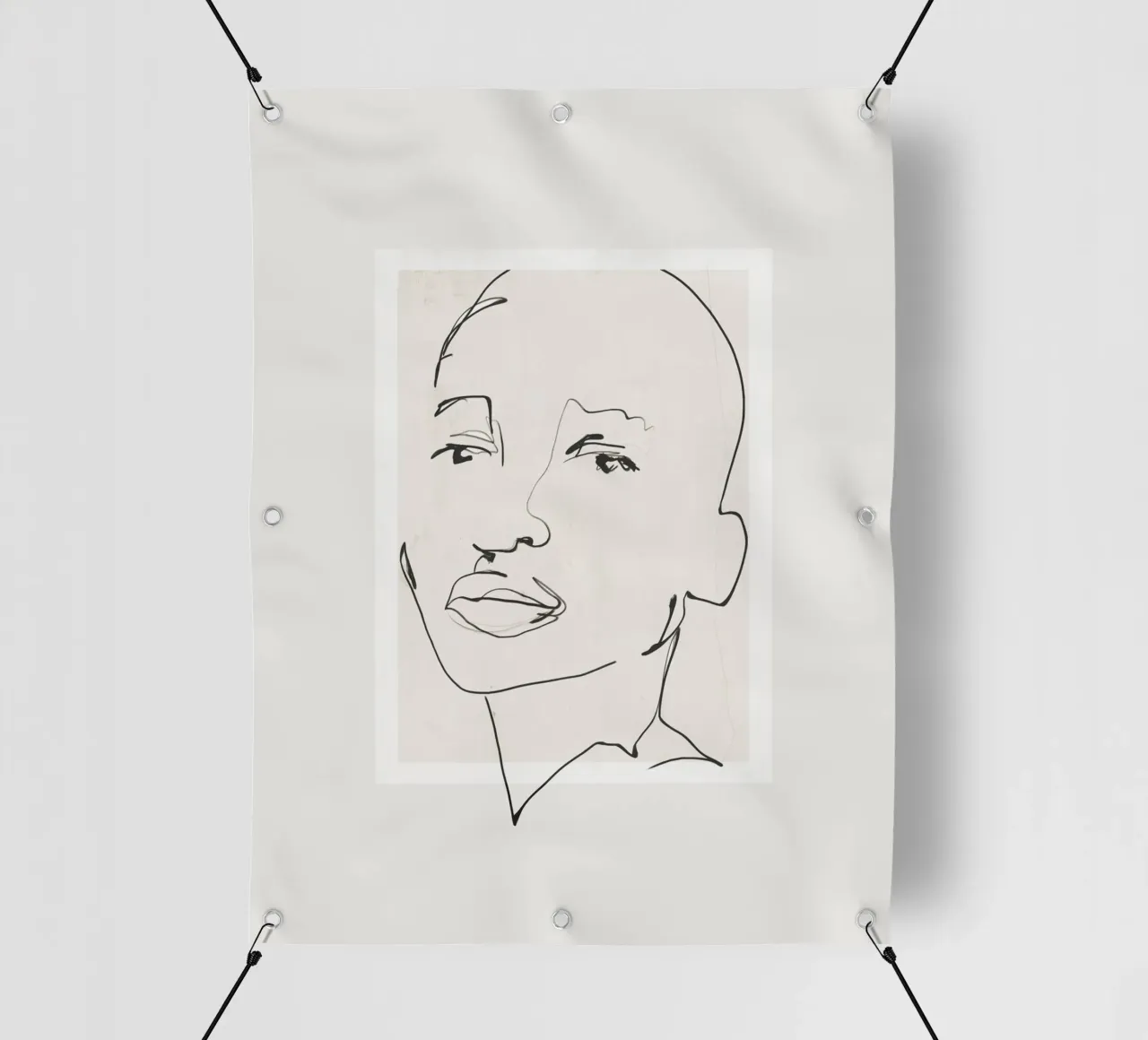 Volto tranquillo telo in pvc da LeaDArt
