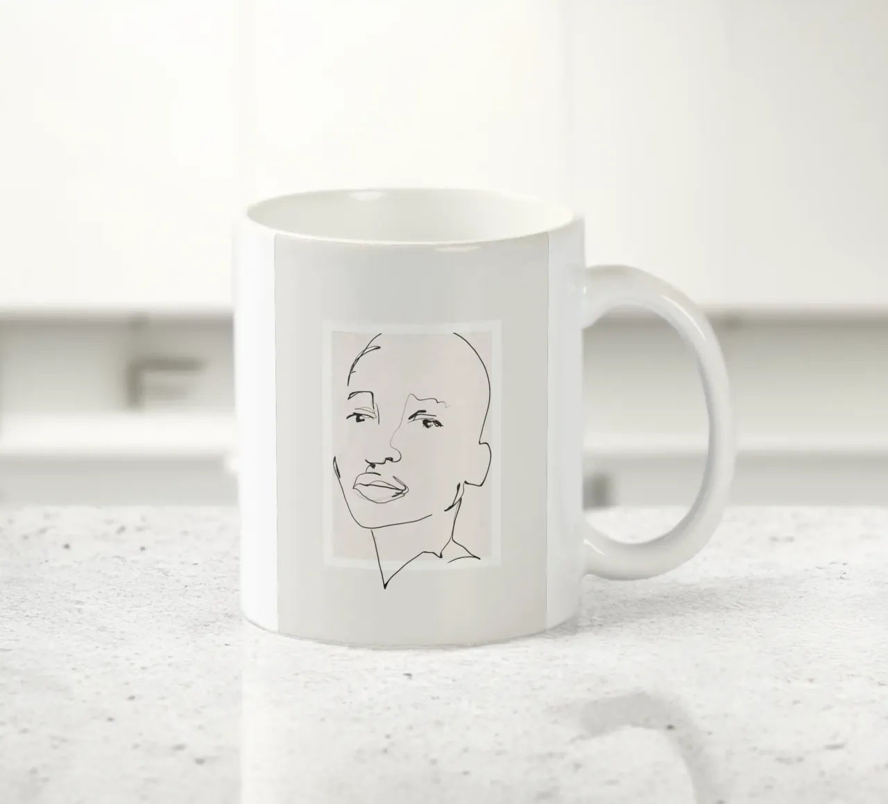 Volto tranquillo tazza in ceramica da LeaDArt