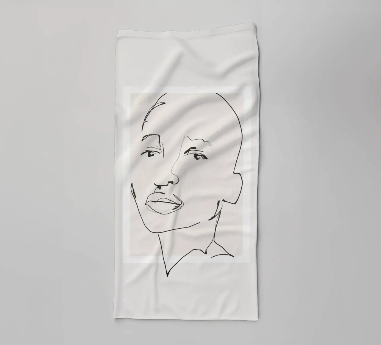 Volto tranquillo asciugamano da bagno da LeaDArt