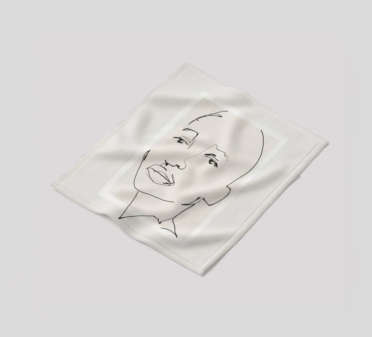 Volto tranquillo coperta in pile da LeaDArt