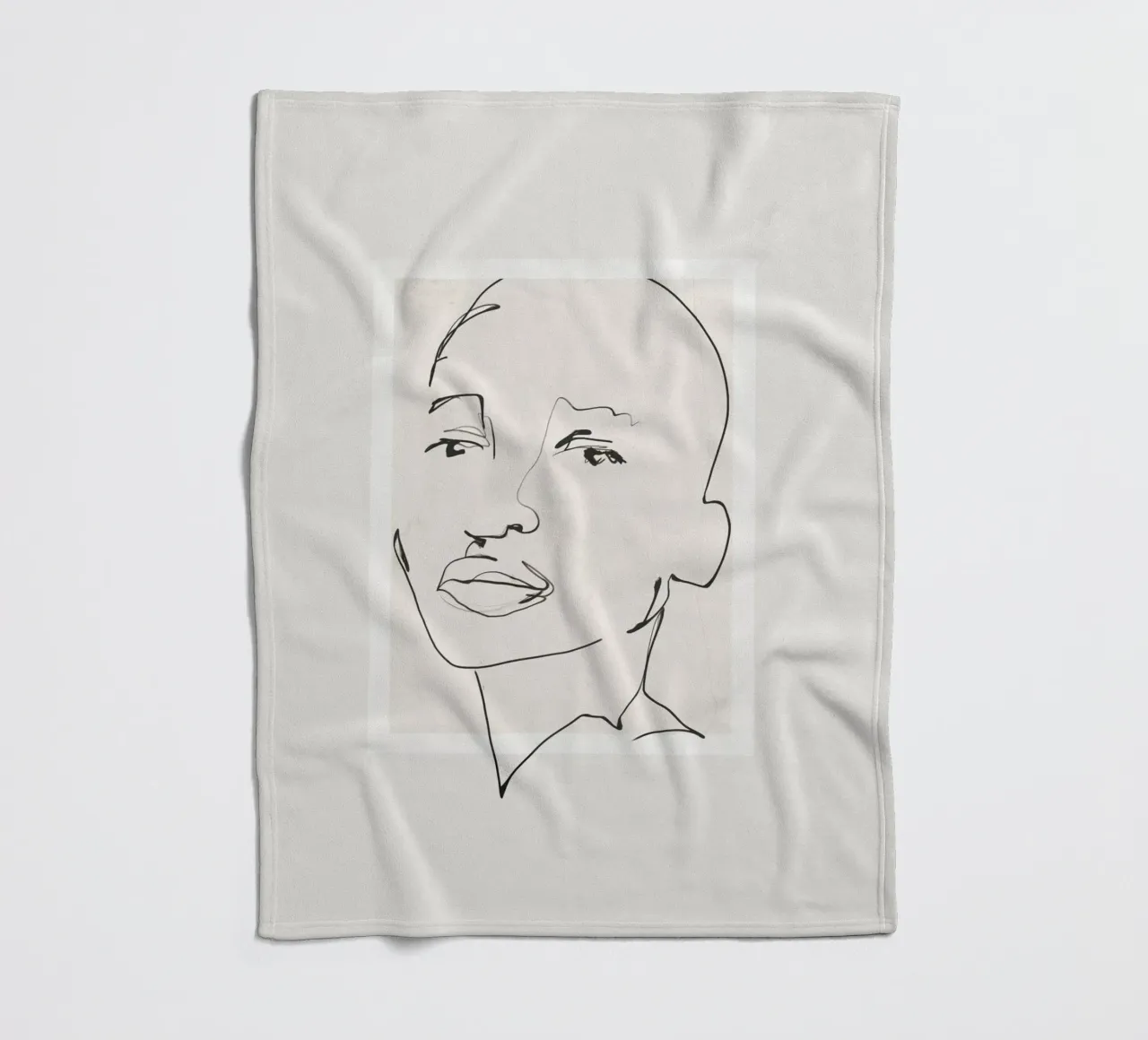 Volto tranquillo coperta in pile da LeaDArt