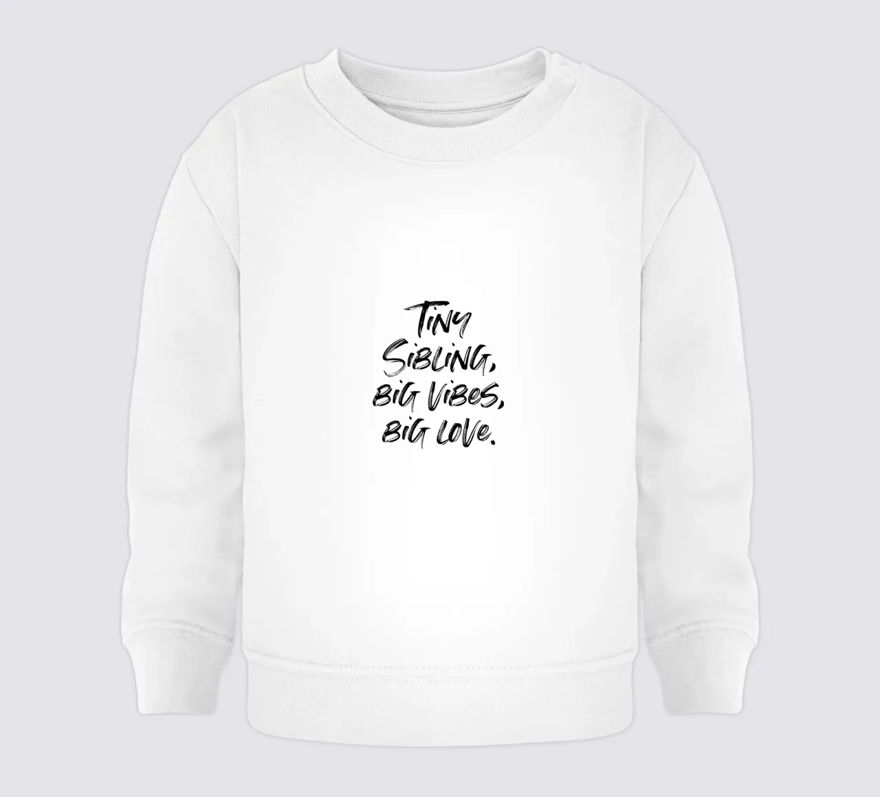 Kleine Geschwister, große Gefühle. | minimalistic design baby sweatshirt by just typo