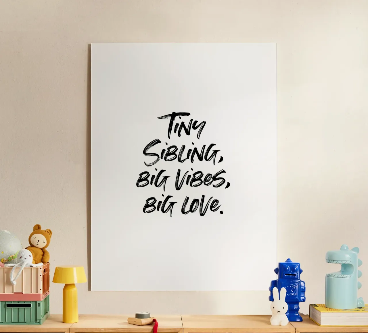 Kleine Geschwister, große Gefühle. | minimalistic design acrylic glass by just typo