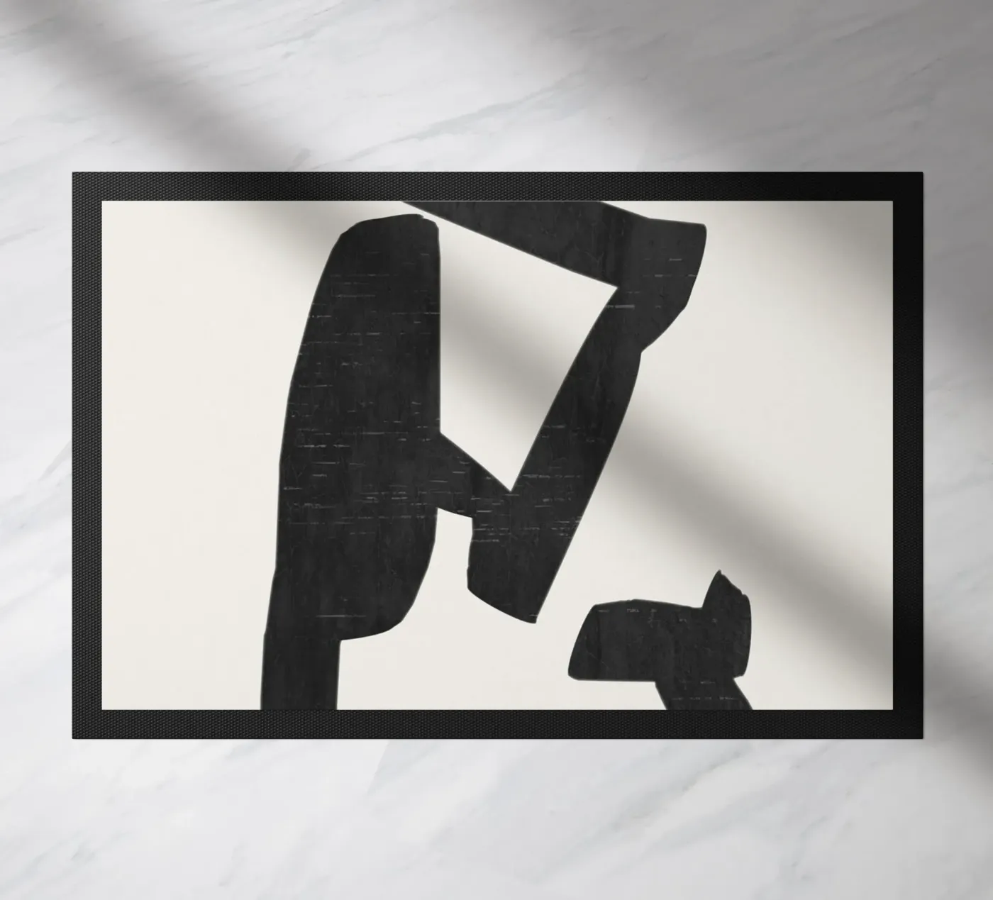 Black Form doormat by LeaDArt