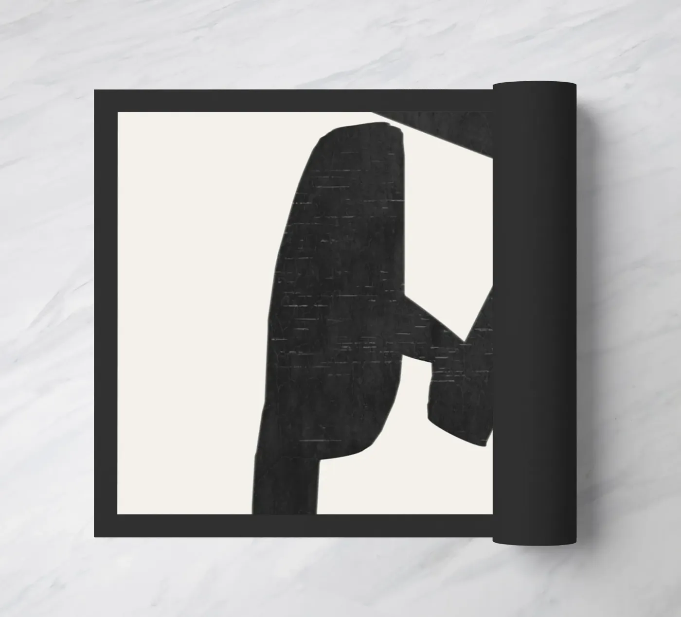 Black Form doormat by LeaDArt