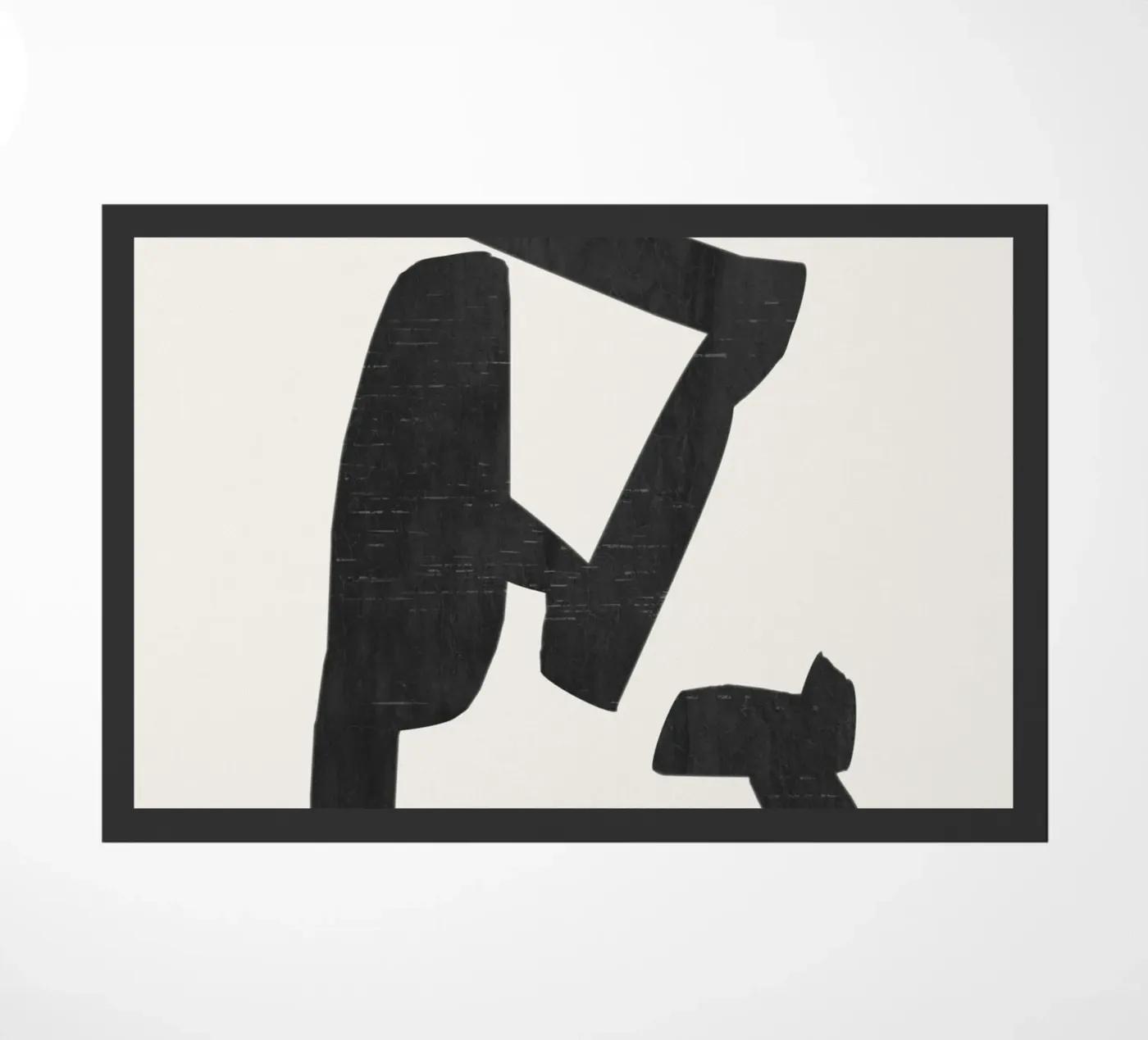 Black Form doormat by LeaDArt