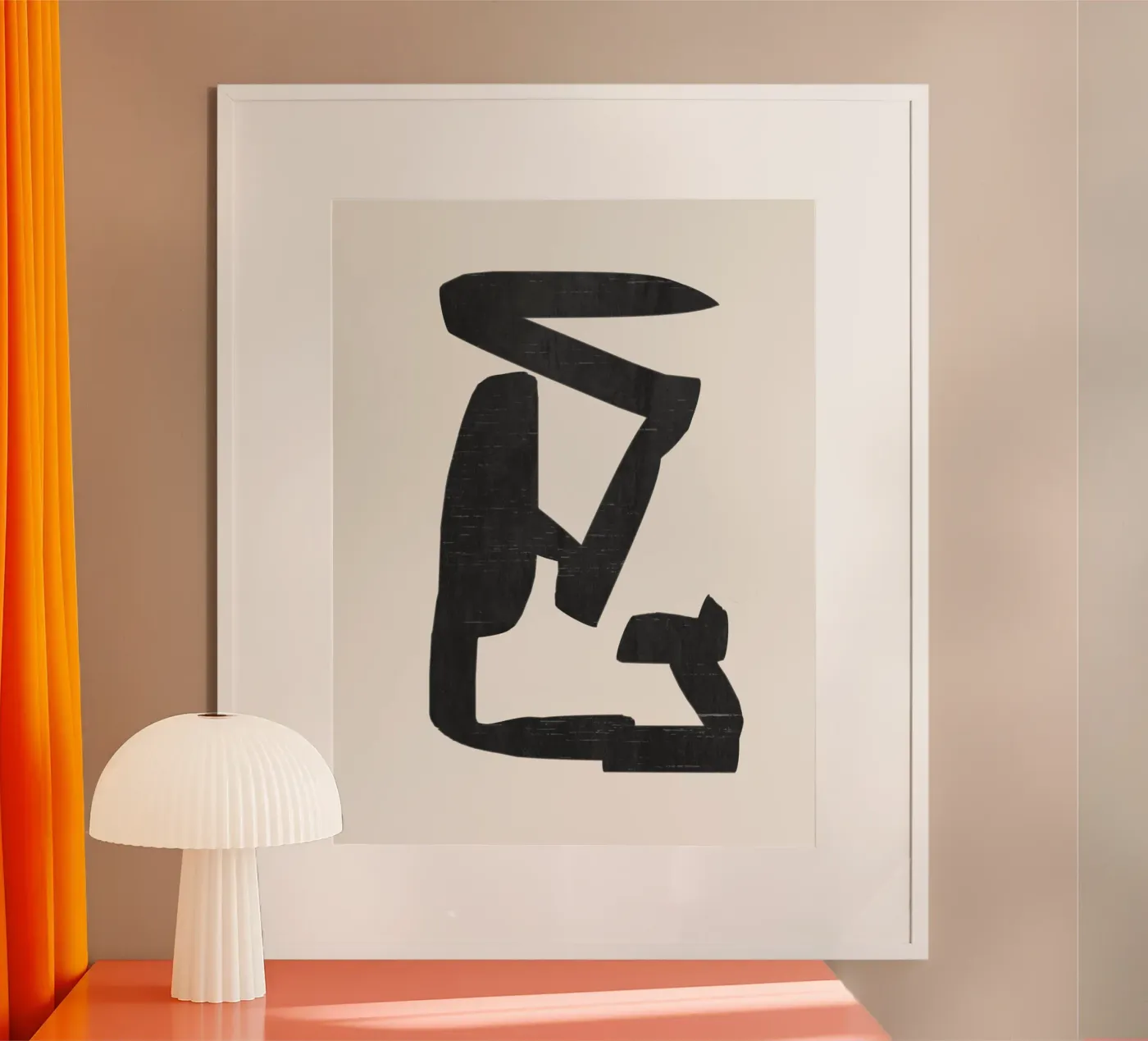 Zwarte vorm poster van LeaDArt