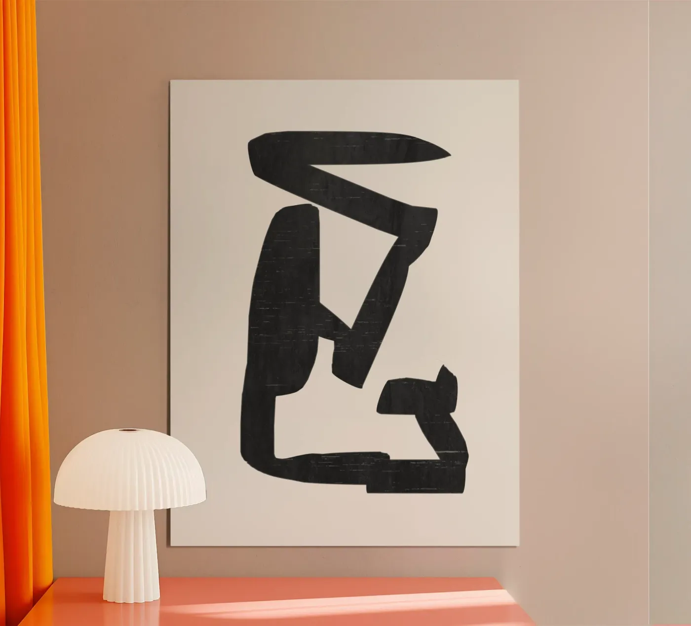 Zwarte vorm poster van LeaDArt