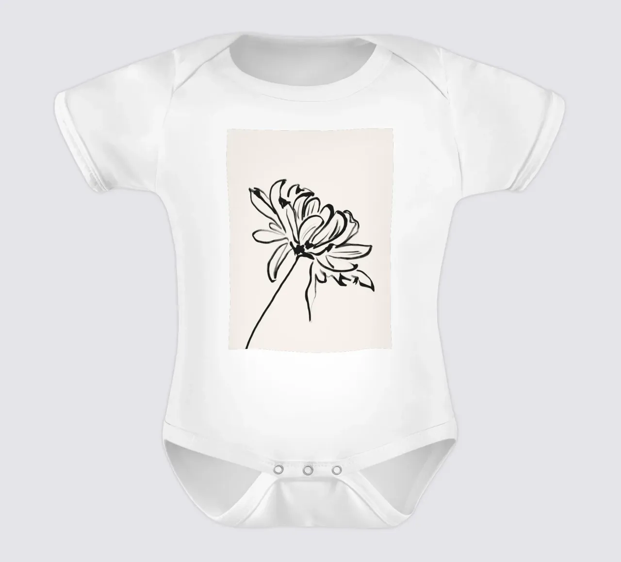 Fiore gentile body neonato maniche corte da LeaDArt