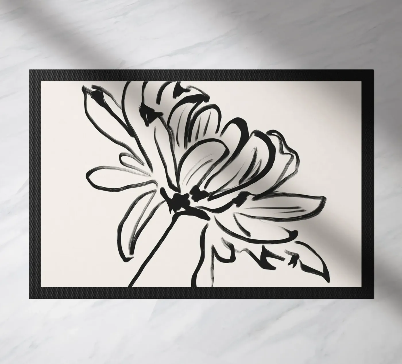 Zachte bloem deurmat van LeaDArt