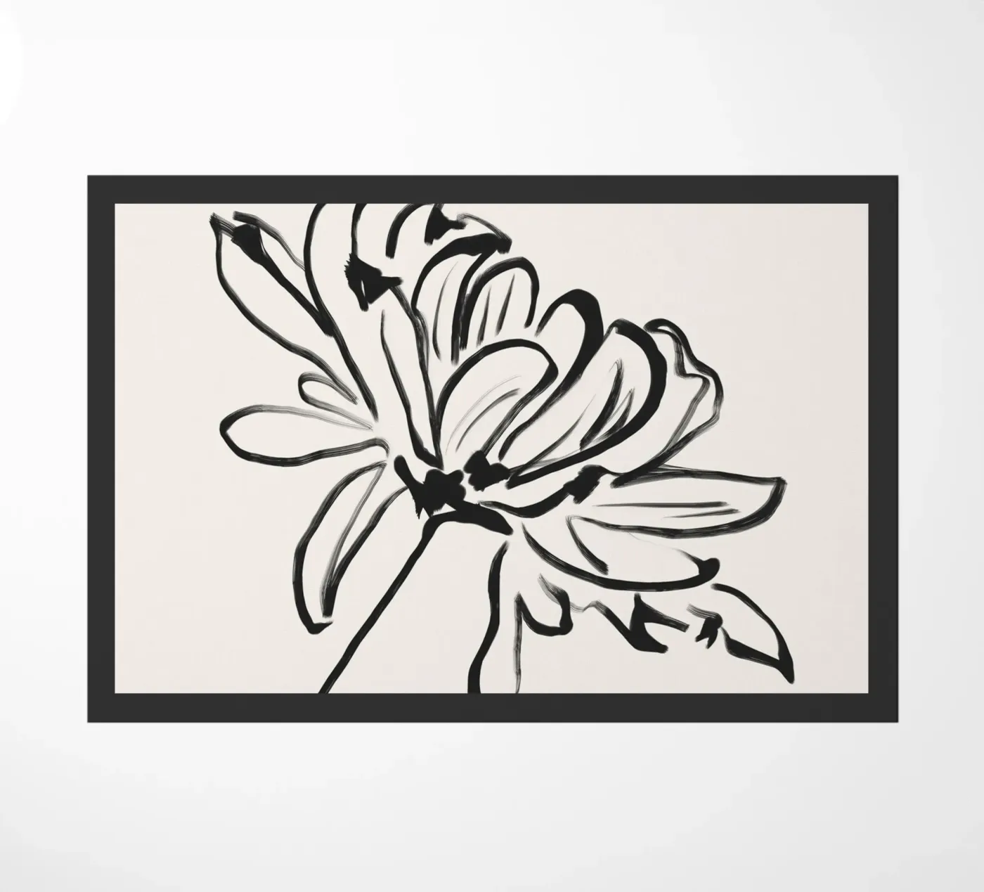 Zachte bloem deurmat van LeaDArt