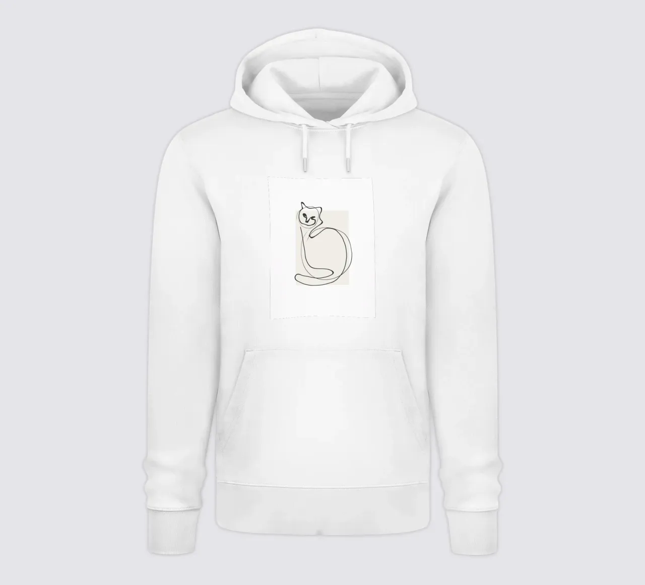 Gatto in una riga felpa con cappuccio da LeaDArt