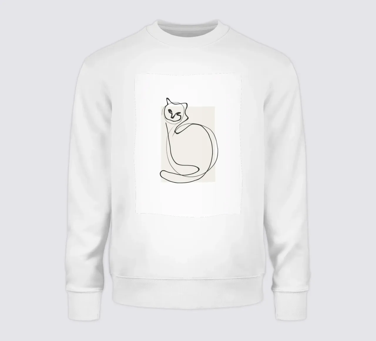 Gatto in una riga felpa da LeaDArt