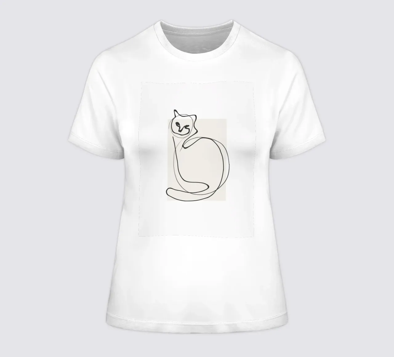 Gatto in una riga t-shirt da donna da LeaDArt