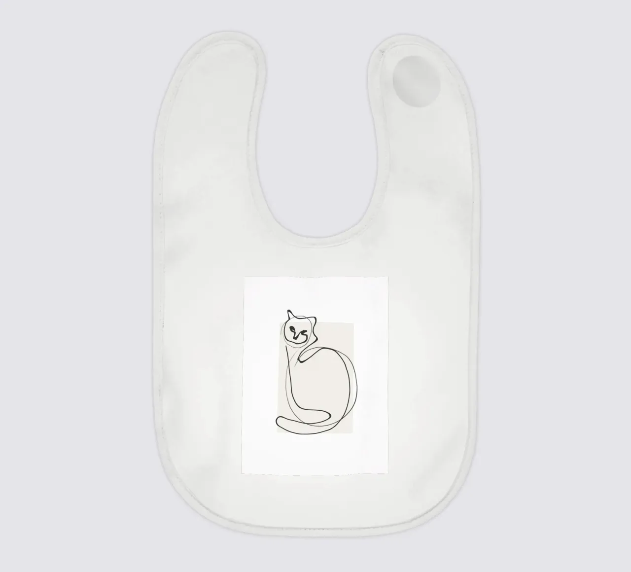 Gatto in una riga bavaglino da LeaDArt