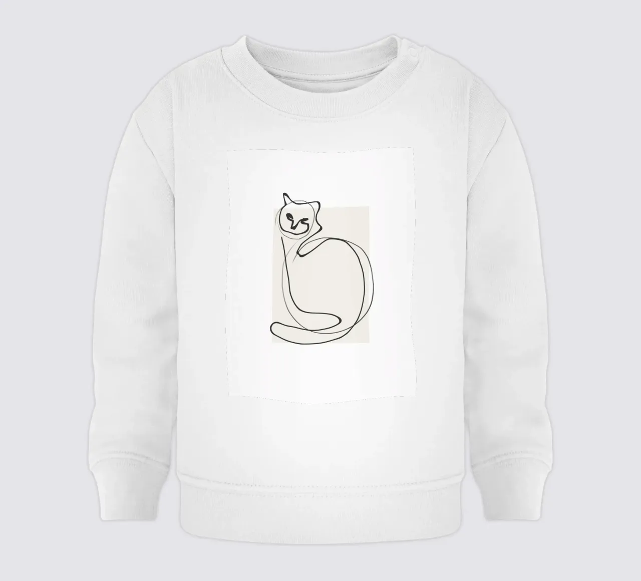 Gatto in una riga felpa neonato da LeaDArt