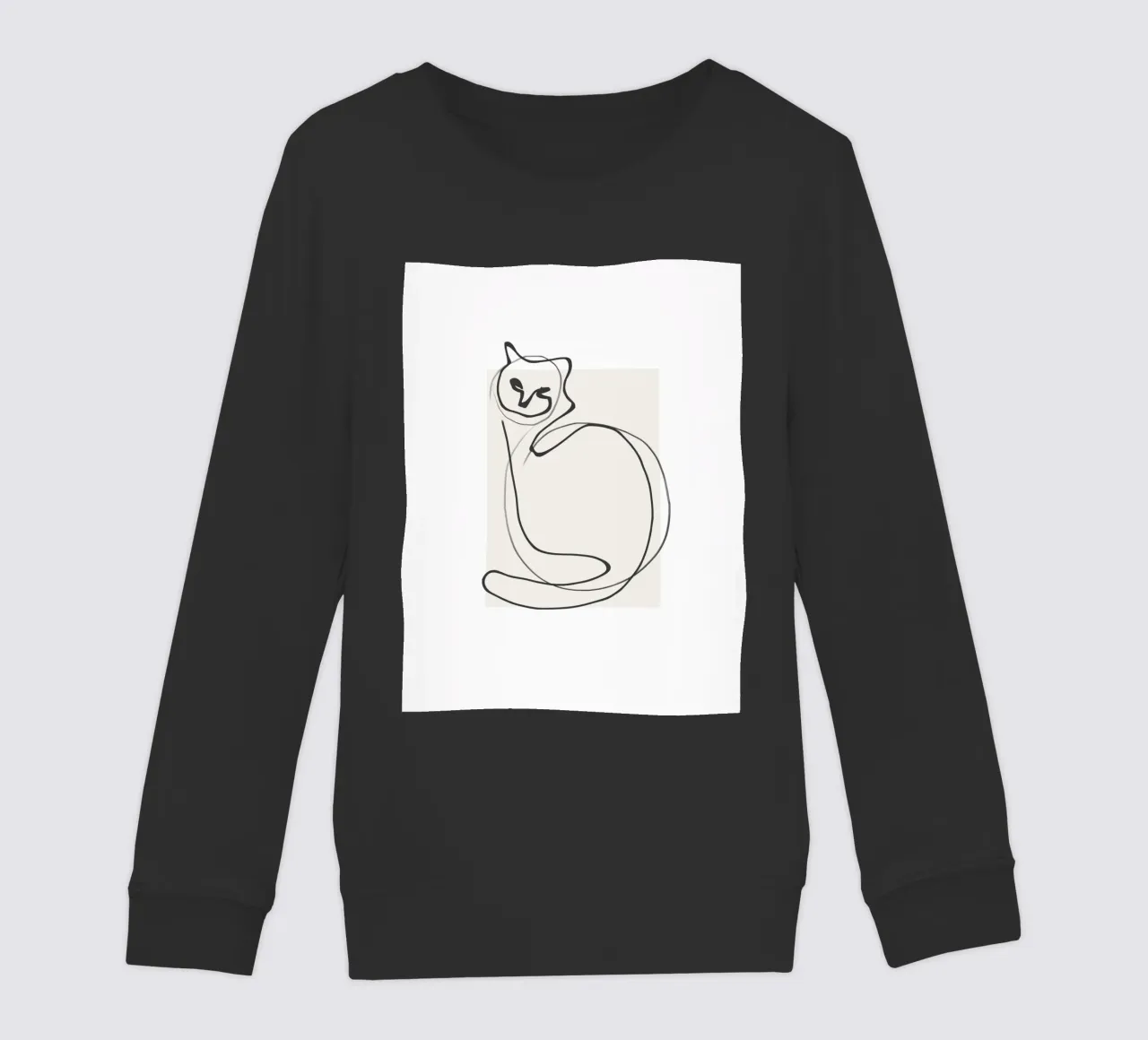 Gatto in una riga felpa bambino da LeaDArt