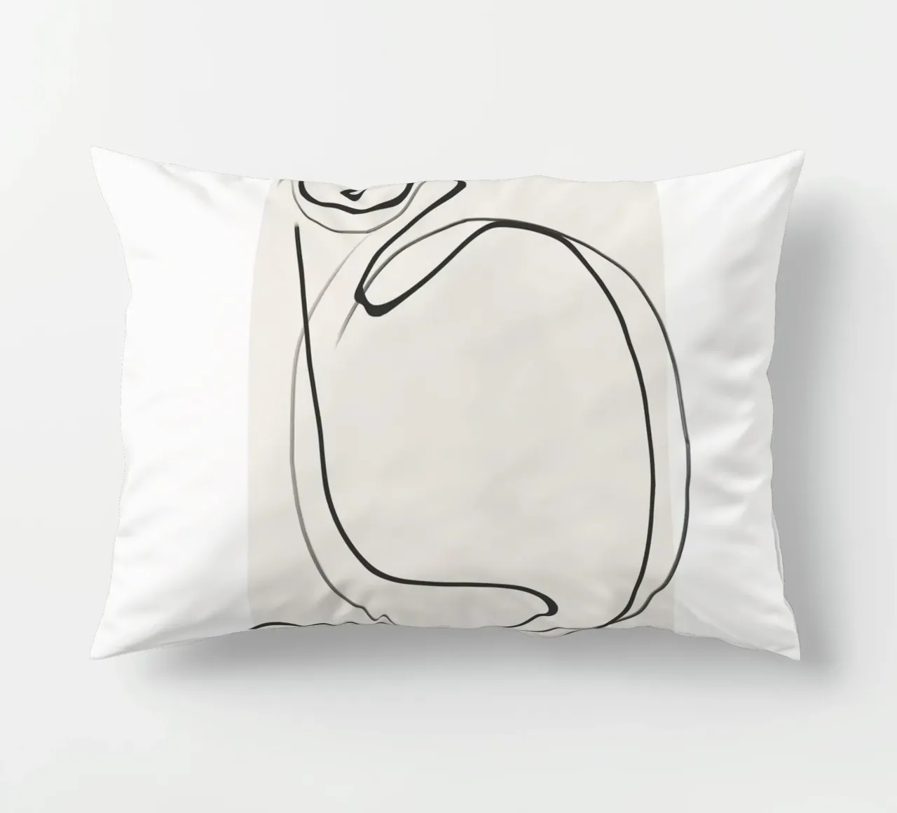 Gatto in una riga cuscino da LeaDArt