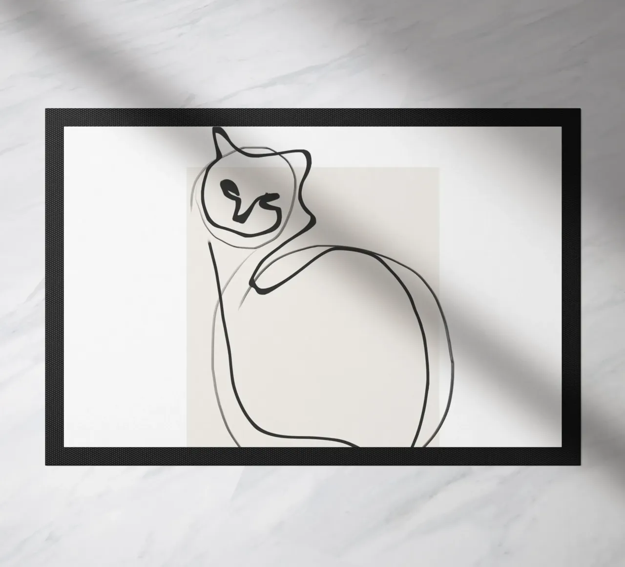 Gatto in una riga zerbino da LeaDArt